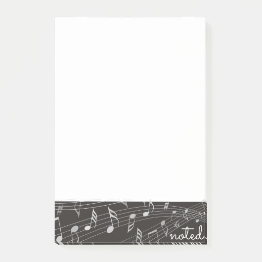 Fiche musicale "Noted" Music Post-it Notes (Devant)