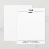 Fiche papier d'information sur le logo d'entrepris (Devant / Derrière)