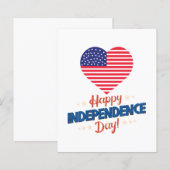 Fiche papier du jour de l'indépendance des États-U (Devant / Derrière)