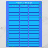 Fiche papier du suivi de mot de passe (Dos)