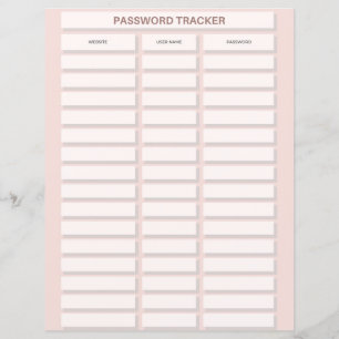 Fiche papier du suivi de mot de passe