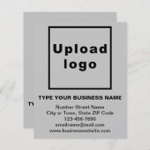 Fiche papier gris de marque commerciale (Devant / Derrière)