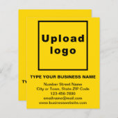 Fiche papier jaune de la marque commerciale (Devant / Derrière)