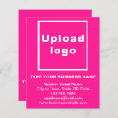 Fiche papier rose de la marque commerciale (Devant / Derrière)