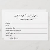 Fiche papier sur les conseils et les souhaits mode (Devant / Derrière)