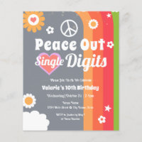 Fiche papier sur les invitations pour le 10e anniv