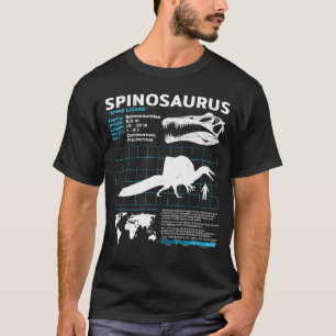 Fiche technique fossilisée de Spinosaurus T-Shirt