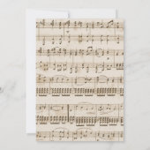 Fiche vintage Musique Baby Shower Invitations (Dos)