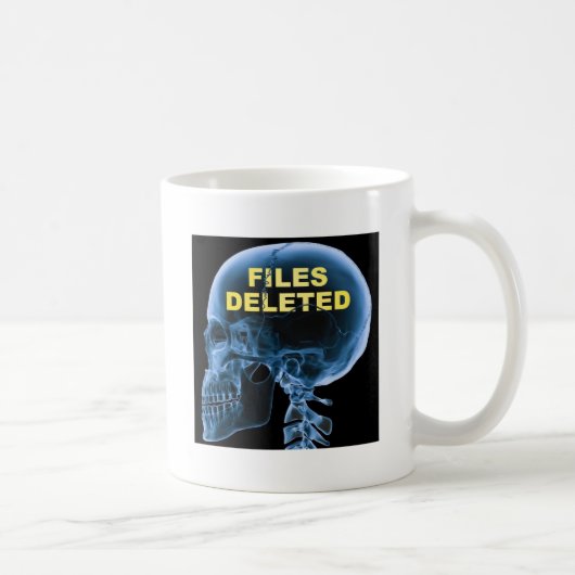 Fichiers Supprimés Crâne Mug Drôle (Droite)