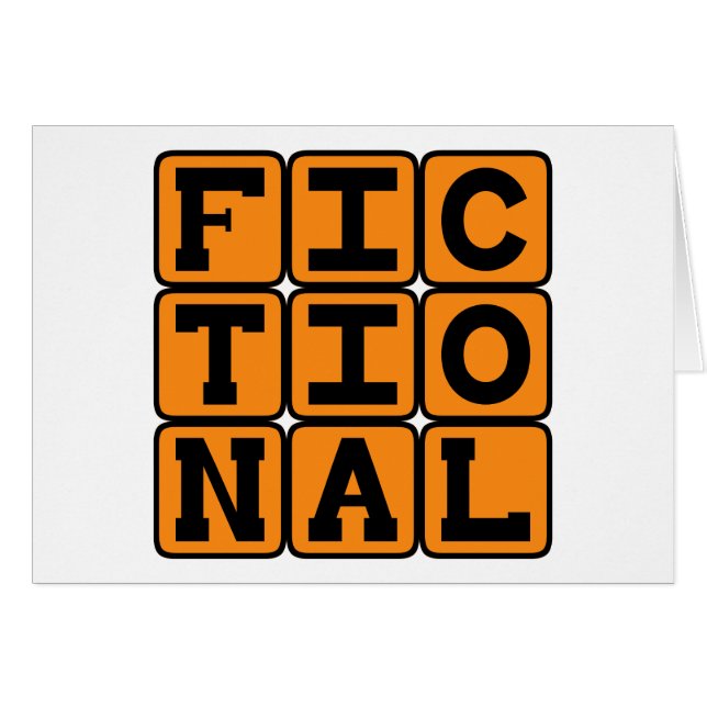 Fictief, denkbeeldig (Voorkant Horizontaal)
