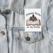 Fictieve woorden zijn mijn echte boekenliefhebber button (Insitu)