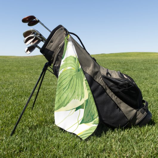 Ficus Plant 2 Golfhanddoek (Groen)