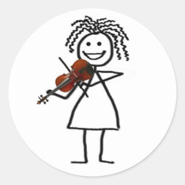 Fiddle Kinder Sicker Ronde Sticker