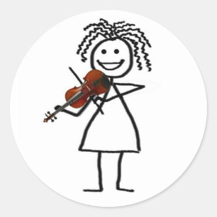 Fiddle Kinder Sicker Ronde Sticker