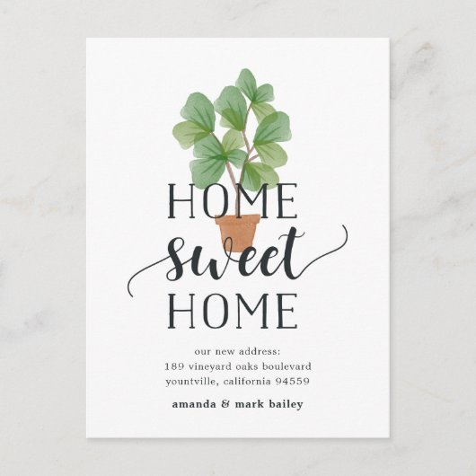 Fiddle Leaf Fig | Verplaatsingsaankondiging Aankondigingskaart (Voorkant)