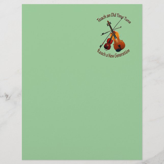 Fiddle Letterhead - Teach Old Time (Voorkant)