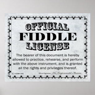 Fiddle-licentie Poster