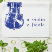 Fiddle Not Violin Bluegrass Country Music Gift Theedoek (Gevouwen)