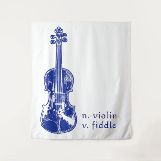Fiddle Not Violin Bluegrass Country Music Gift Wandkleed