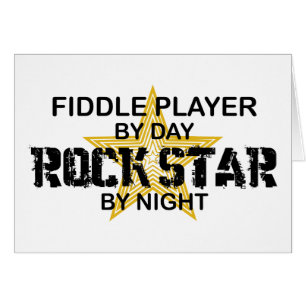 Fiddle Player Rock Star bij nacht