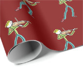 Fiddle Playing Stickman Cadeaupapier (Rol Hoek)