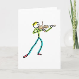 Fiddle Playing Stickman Kaart