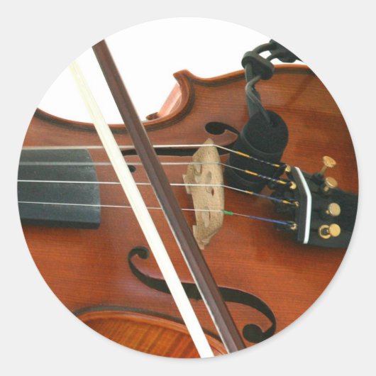 Fiddle Ronde Sticker (Voorkant)