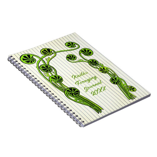 Fiddlehead Ferns Art Custom Spring Journal (Côté Droit)