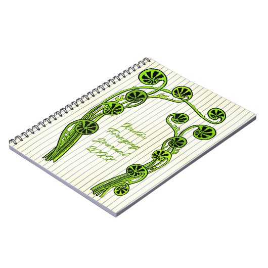 Fiddlehead Ferns Art Custom Spring Journal (Côté gauche)