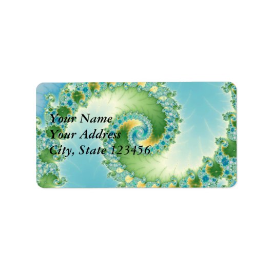 Fiddlehead - Fractal art Etiket (Voorkant)