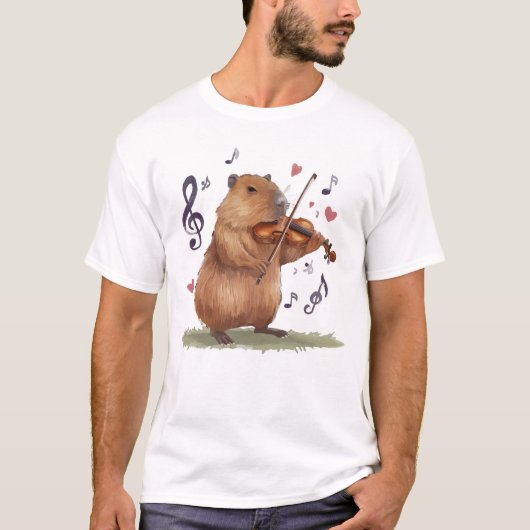 fiddler capybara t-shirt (Voorkant)