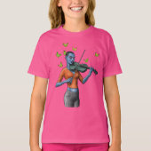 Fiddler Dreamscape - Meisje en vlinders T-shirt (Voorkant)