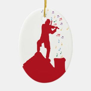 Fiddler keramisch ornament