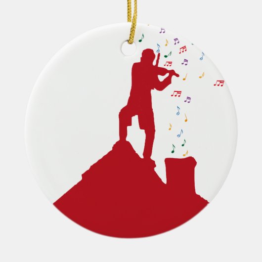 Fiddler keramisch ornament (Voorkant)