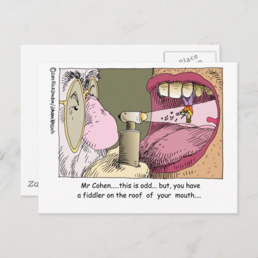 Fiddler on Roof Funny Dentistry Gifts and T - shir Briefkaart (Voorkant / Achterkant)