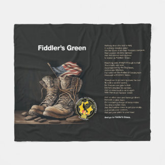 Fiddlers Groene Fleece Deken