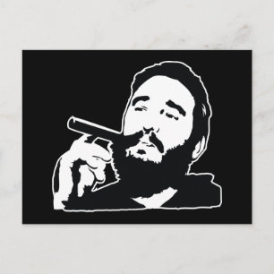 Fidel Castro avec carte postale Portrait Cigar