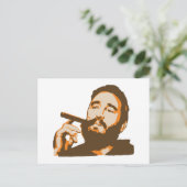 Fidel Castro avec carte postale Portrait Cigar (Debout devant)