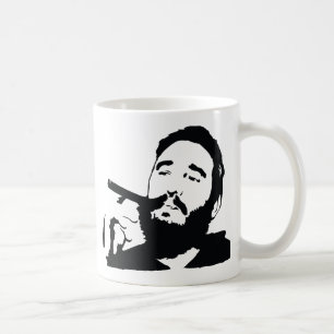 Fidel Castro avec la tasse de portrait de cigare