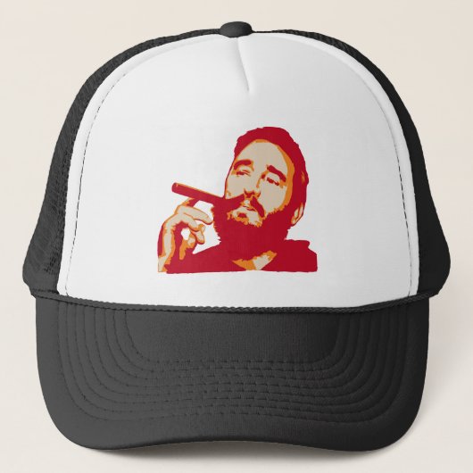 Fidel Castro avec le casquette de portrait de (Devant)