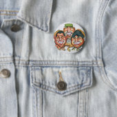 fidel castro , hugo chavez , evo morales ronde button 5,7 cm (In situ)