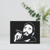 Fidel Castro met Cigar Portrait Briefkaart (Staand voorkant)
