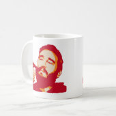 Fidel Castro met Cigar Portrait Mok (Voorkant links)