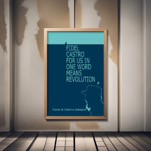 Fidel Castro, president, revolutie, Cuba, Havana Poster