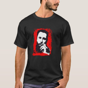 Fidel Castro Rode Cuba Revolutie Demo Sigaret T-shirt