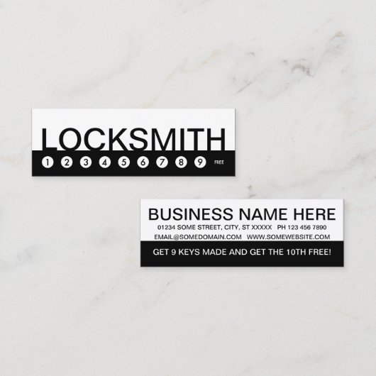 fidélité à la clientèle LOCKSMITH (Devant / Derrière)