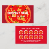 Fidélité à la pizzeria ou carte punch modèle pour  (Devant / Derrière)