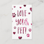 Fidélité aimez votre bokeh de carte perforée d'animal (Devant)