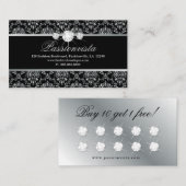 Fidélité argentée de damassé de diamants élégants (Devant / Derrière)