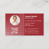 Fidélité Avocat notaire professionnel Carte de visite rouge (Dos)